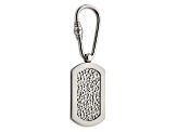 Titanium Polished Pebble Textured Key Ring