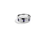 Star Wars™ Fine Jewelry R2 Series Blue Sapphire & White Diamond 14k White Gold Womens Ring 0.65ctw