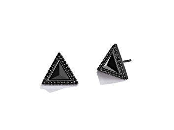 Picture of Star Wars™ Fine Jewelry Dark Armor Black Diamond & Black Onyx Rhodium Over Silver Earrings 1.50ctw