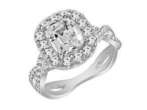 White Cubic Zirconia Platinum Over Sterling Silver Ring 2.68ctw
