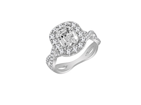 White Cubic Zirconia Platinum Over Sterling Silver Ring 2.68ctw
