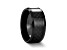 ONYX Black Carbon Fiber Inlaid Black Ceramic Wedding Band 10mm