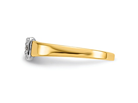 14K Yellow Gold .01ct Diamond Buckle Toe Ring