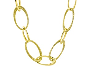Judith Ripka 14k Gold Clad 18" Oval Link Necklace