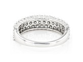 White Lab-Grown Diamond 14kt White Gold Band Ring 1.00ctw