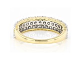 White Lab-Grown Diamond 14kt Yellow Gold Band Ring 1.00ctw