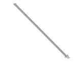 Rhodium Over 10k White Gold Illusion Setting Diamond Bracelet