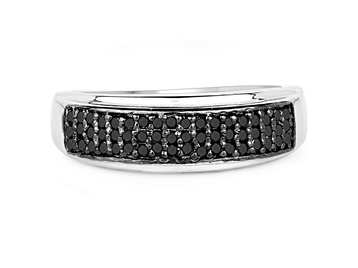 Black Diamond 925 Sterling Silver Ring Black Cluster Band Ring Gift For Women