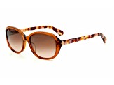 Kate Spade Brown Oval Frame/ Brown Lenses Sunglasses
