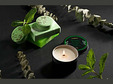 Lovery Eucalyptus Spearmint Bath Set - Luxury Aromatherapy Home Spa Set – 15 pc