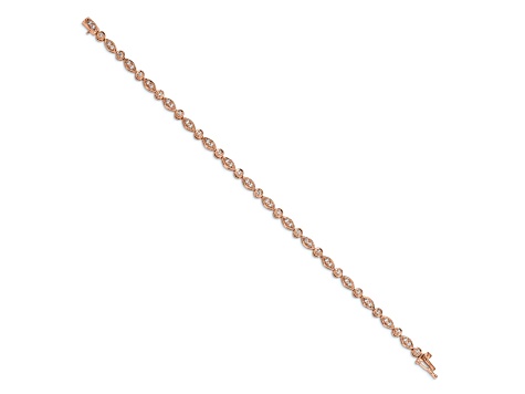 14k Rose Gold Diamond Bracelet