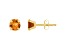 5mm Cushion Citrine 10k Yellow Gold Stud Earrings