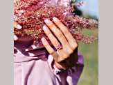 2.80ctw Pink Topaz And Diamond Accent 10k White Gold Floral Ring