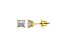 White Diamond 14K Yellow Gold Solitaire Stud Earrings 0.50CTW
