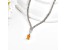 Citrine and Lab Created White Sapphire Rhodium Over Sterling Silver Art Deco Style Necklace