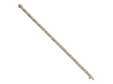 14K Yellow and White Gold Lab Grown Diamond VS/SI GH, Tennis Bracelet