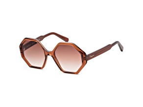 Ferragamo Women's 55mm Crystal Brown Sunglasses