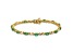 10k Yellow Gold and 10k White Gold Diamond and Emerald Bracelet