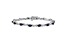 Rhodium Over 10k White Gold Diamond and Sapphire Bracelet