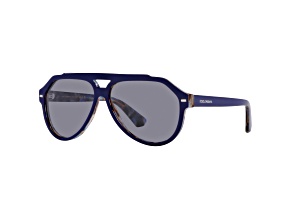 Dolce & Gabbana Men's 60mm Blue On Blue Havana Sunglasses