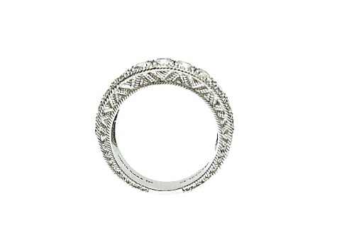 Judith Ripka 5.16ctw Bella Luce Diamond Simulant Rhodium Over Sterling Silver Band Ring