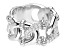 Judith Ripka 0.45ctw Bella Luce® Diamond Simulant Rhodium Over Sterling Silver Linked Band Ring