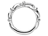 Judith Ripka 0.45ctw Bella Luce® Diamond Simulant Rhodium Over Sterling Silver Linked Band Ring