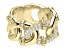 Judith Ripka 0.45ctw Bella Luce® Diamond Simulant 14K Yellow Gold Clad Linked Band Ring