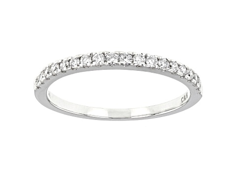 White Lab-Grown Diamond 14k White Gold Band 0.25ctw