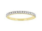White Lab-Grown Diamond 14k Yellow Gold Band Ring 0.25ctw