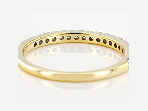 White Lab-Grown Diamond 14k Yellow Gold Band Ring 0.25ctw
