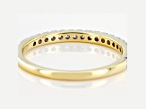 White Lab-Grown Diamond 14k Yellow Gold Band Ring 0.25ctw