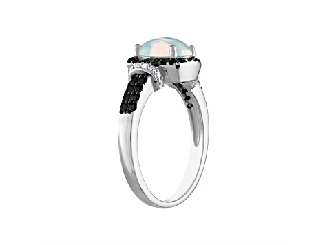 White Opal Sterling Silver Ring 1.64ctw