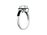 White Opal Sterling Silver Ring 1.64ctw