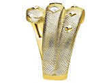 Judith Ripka "Cairo" Bella Luce® Diamond Simulant 14k Gold Clad Wrap Ring 0.25ctw