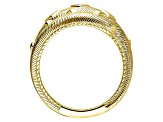 Judith Ripka "Cairo" Bella Luce® Diamond Simulant 14k Gold Clad Wrap Ring 0.25ctw