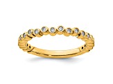 14K Yellow Gold Stackable Expressions Diamond Ring 0.11ctw