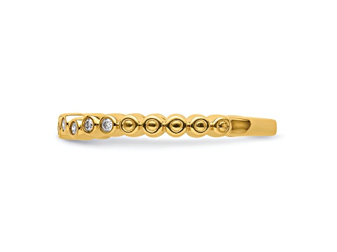 14K Yellow Gold Stackable Expressions Diamond Ring 0.11ctw