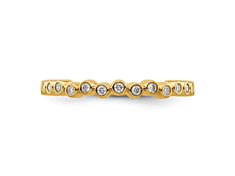 14K Yellow Gold Stackable Expressions Diamond Ring 0.11ctw