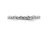 14K White Gold Stackable Expressions Diamond Ring 0.11ctw