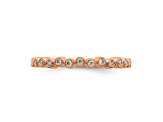 14K Rose Gold Stackable Expressions Diamond Ring 0.11ctw