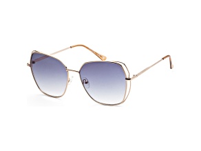 Guess Women's 60 mm Shiny Rose Gold Sunglasses