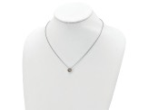 Sterling Silver Antiqued with 14K Accent Green Quartz Necklace