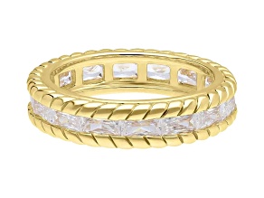 Judith Ripka 3.30ctw Bella Luce® Diamond Simulant 14k Gold Clad Eternity Band Ring