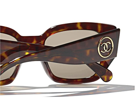 Chanel Dark Brown Tortoise Frame with 