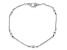 Judith Ripka 1.41ctw Round and Baguette Bella Luce Rhodium Over Sterling Silver Anklet