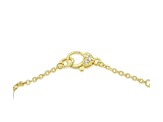 Judith Ripka 1.41ctw Round and Baguette Bella Luce 14k Gold Clad Anklet