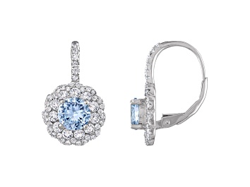 Picture of Lab Created Spinel Sterling Silver Earrings 3.14ctw