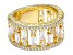 Judith Ripka 4.20ctw Bella Luce® Diamond Simulant 14K Yellow Gold Clad Band Ring