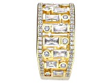 Judith Ripka 4.20ctw Bella Luce® Diamond Simulant 14K Yellow Gold Clad Band Ring